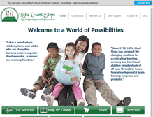 Tablet Screenshot of littlegiantsteps.com